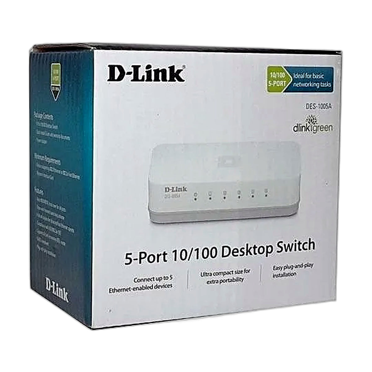 D-Link 5-port desktop network switch