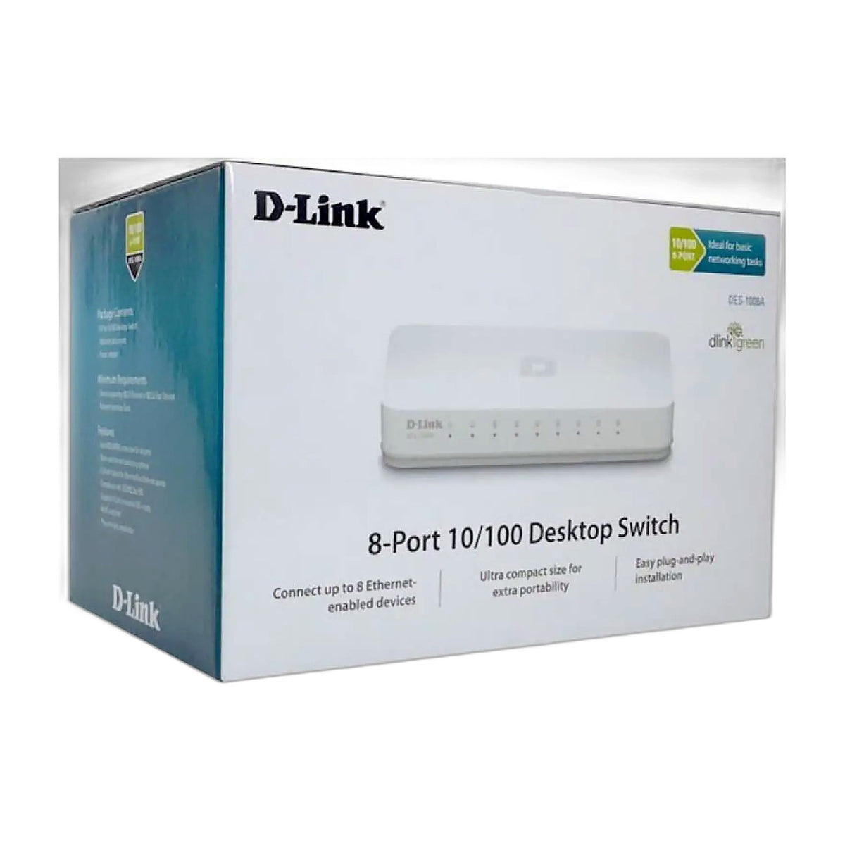 D-Link 8-port desktop network switch