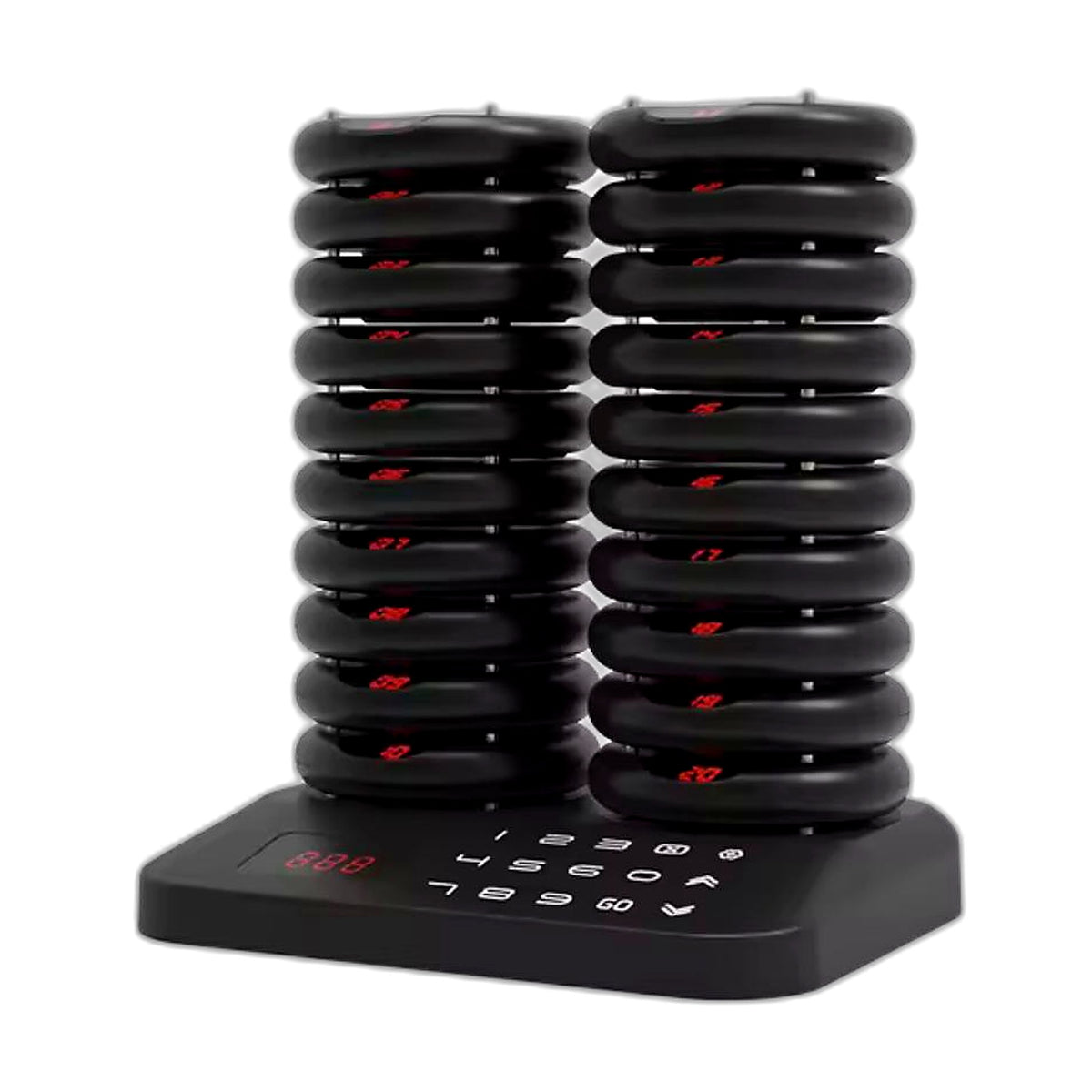 Restaurant paging system with 20 wireless beepers